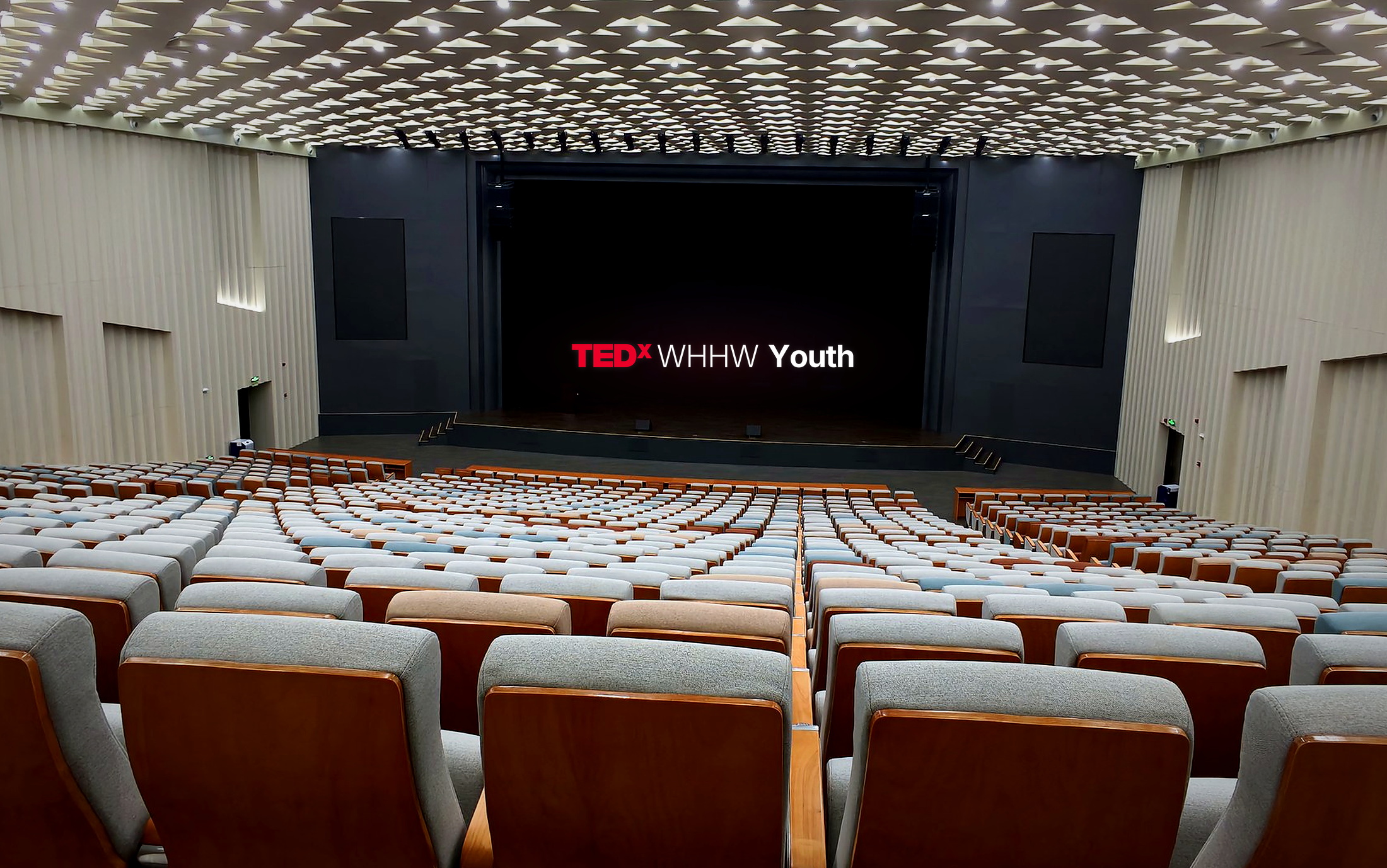 Wide view of the TEDxWHHW Youth auditorium